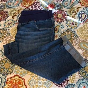 Maternity denim Capris